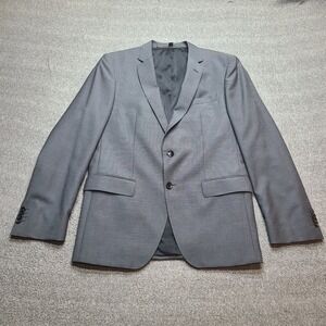 BOSS Hugo Boss Blazer Mens 42R Grey Excellent Slim Fit Italian Super 100 Stretch